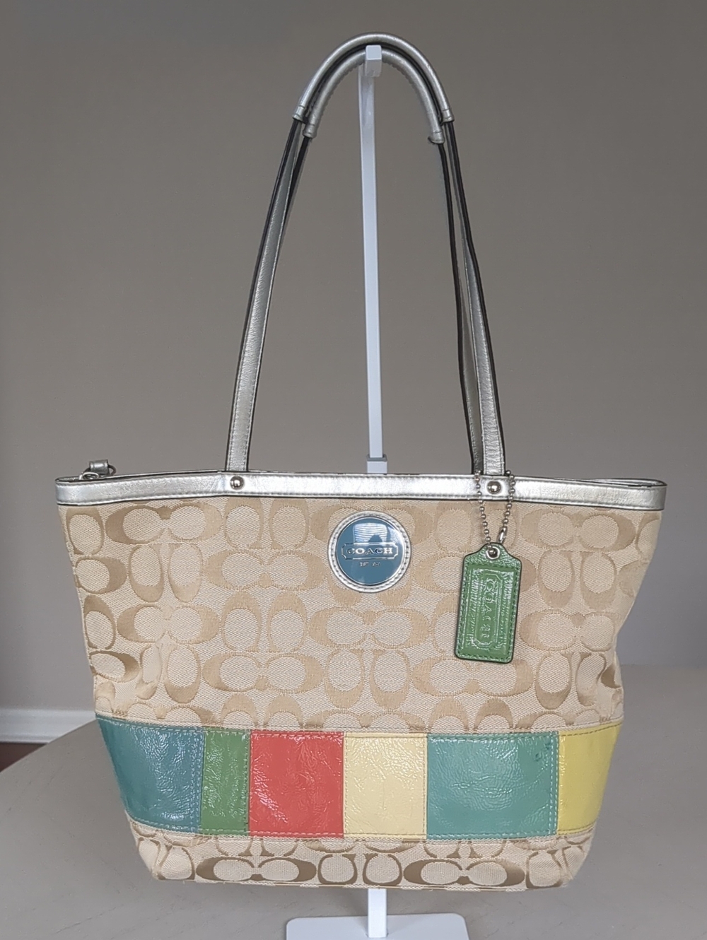 Coach Signature Stripe Multi-Stripe Tote — Style F17426